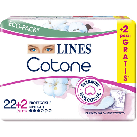 LINES COTONE PROTEGGISLIP RIPIEGATI X22+2