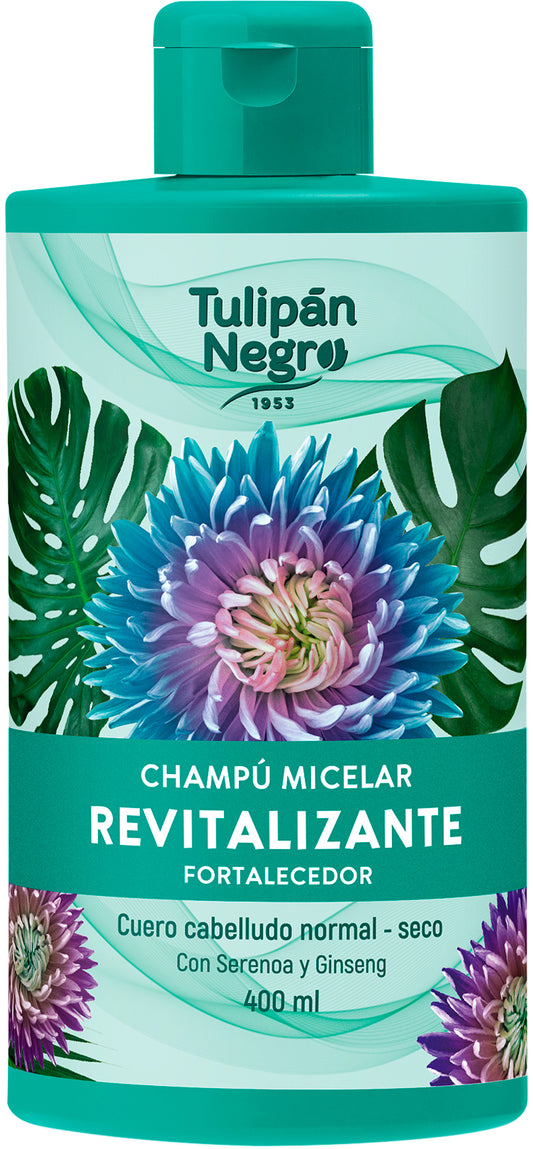 TULIPAN NEGRO SHAMPOO 400ML MICELLARE RIVITALIZZANTE CAPELLI NORMALI E SECCHI