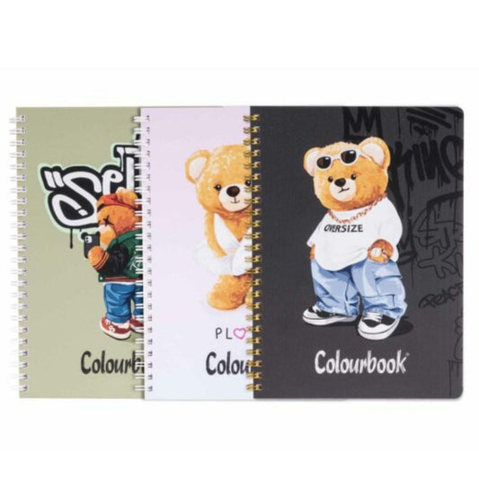 COLOURBOOK FUNNY AND BEARS QUADERNO MAX SPIRALE 80 FG 5MM