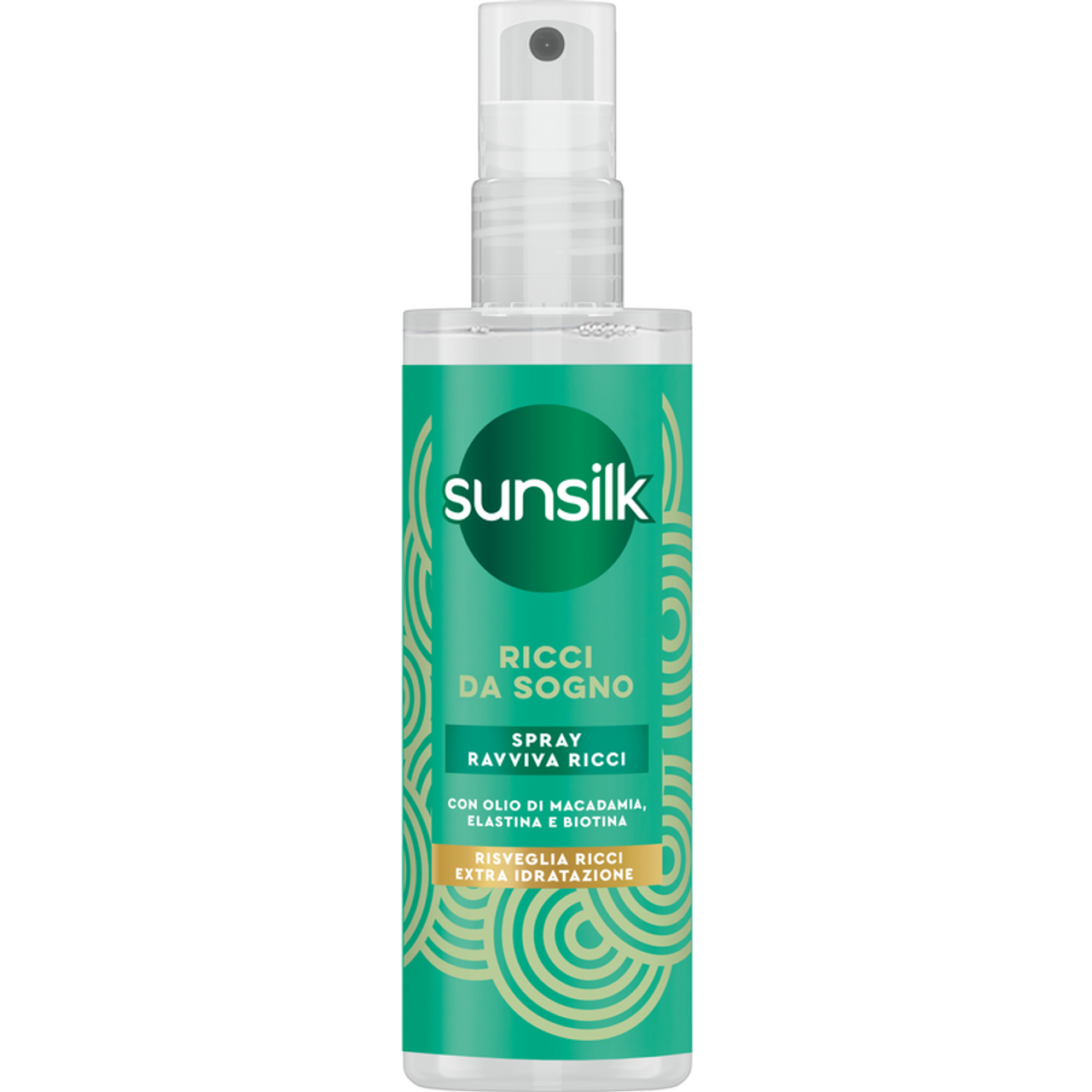 SUNSILK SPRAY RAVVIVA RICCI 150ML RICCI DA SOGNO CON OLIO DI MACADAMIA,ELASTINA E BIOTINA