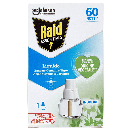 RAID ESSENTIALS LIQUIDO RICARICA 60 NOTTI INODORE