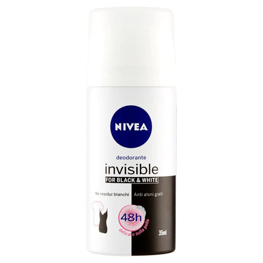 NIVEA DEO SPRAY 35ML TRAVEL INVISIBLE BLACK&WHITE 48H