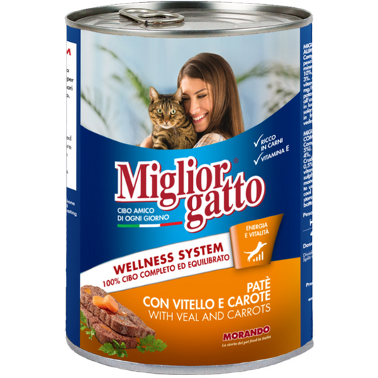 MIGLIOR GATTO PATE' 400G VITELLO E CAROTE