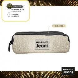 TINTA UNITA JEANS BUSTINA 3 ZIP LUREX CHAMPAGNE ART.61106