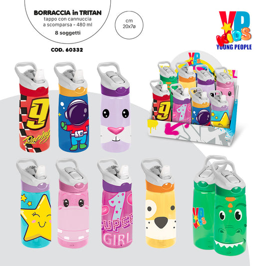 TINTA UNITA KIDS BORRACCIA IN TRITAN 480ML ASSORTITA