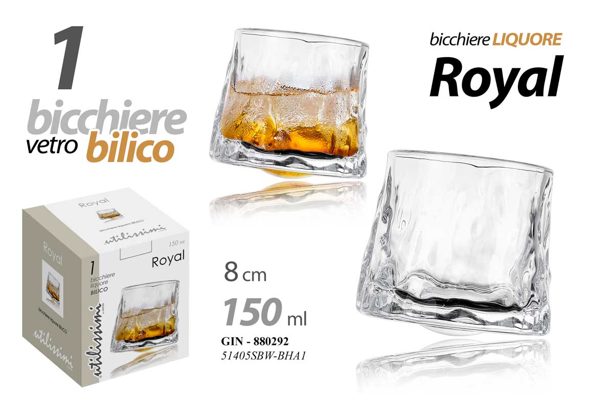 GICOS BICCHIERE VETRO BILICO ROYAL CM.8 150ML 1PZ