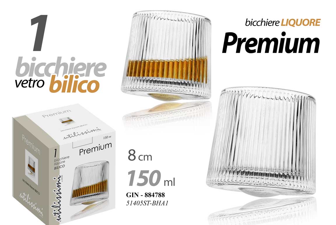 GICOS BICCHIERE VETRO BILICO PREMIUM CM.8 150ML 1PZ