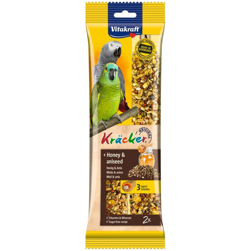 VITAKRAFT KRACKER PAPPAGALLINI 180G 2PZ MIELE & ANICE