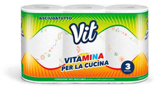 VIT ASCIUGATUTTO VITAMINA PER LA CUCINA 2 VELI 3 ROTOLI