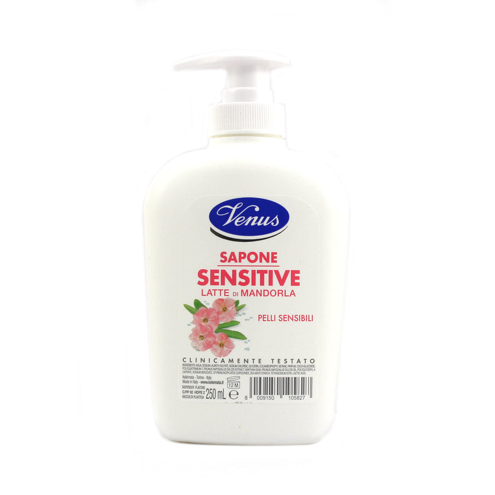 VENUS SAPONE LIQUIDO 250ML SENSITIVE LATTE DI MANDORLA PELLI SENSIBILI