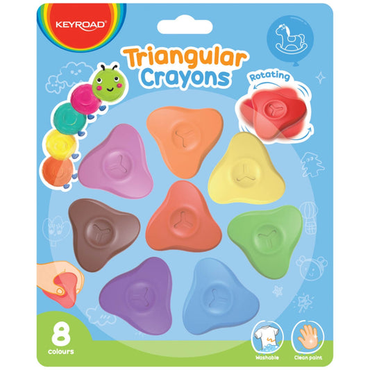 CWR KEYROAD BABY LINE PASTELLI A CERA TRIANGOLARI LAVABILI 8PZ