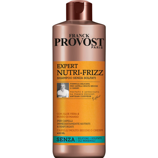 FRANCK PROVOST SHAMPOO 400ML EXPERT NUTRI-FRIZZ SENZA SOLFATI CAPELLI MOLTO SECCHI O CRESPI ALOE VERA & BURRO DI MANGO