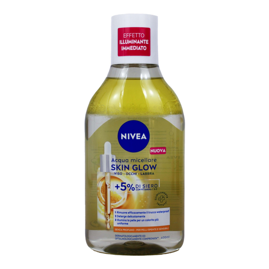 NIVEA MICELLAIR ACQUA MICELLARE SKIN GLOW +5% DI SIERO CON VITAMINA C & E 400ML