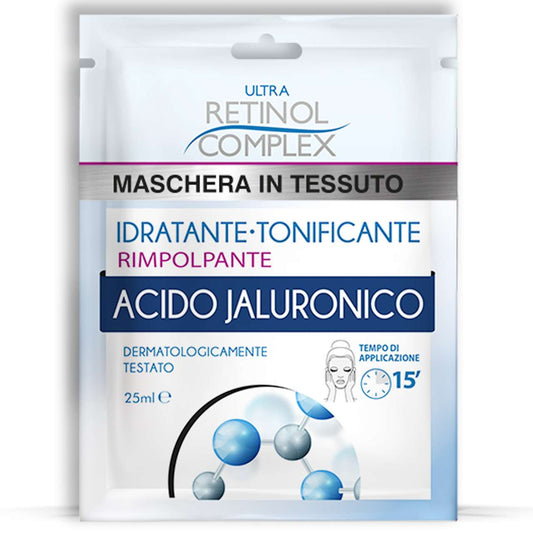 ULTRA RETINOL COMPLEX MASCHERA IN TESSUTO IDRATANTE TONIFICANTE RIMPOLPANTE ACIDO JALURONICO 25ML