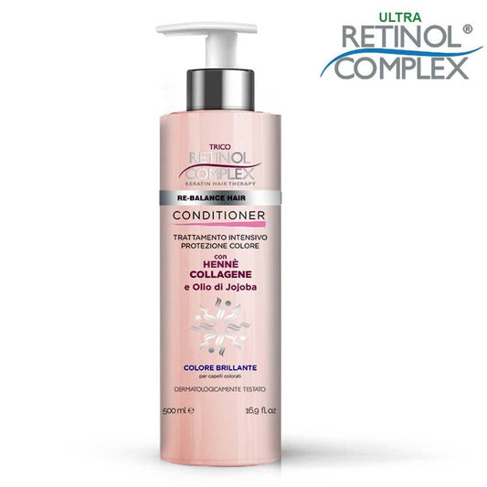 TRICO RETINOL COMPLEX BALSAMO 500ML PROTEZIONE COLORE HENNE' COLLAGENE E OLIO DI JOJOBA COLORE BRILLANTE