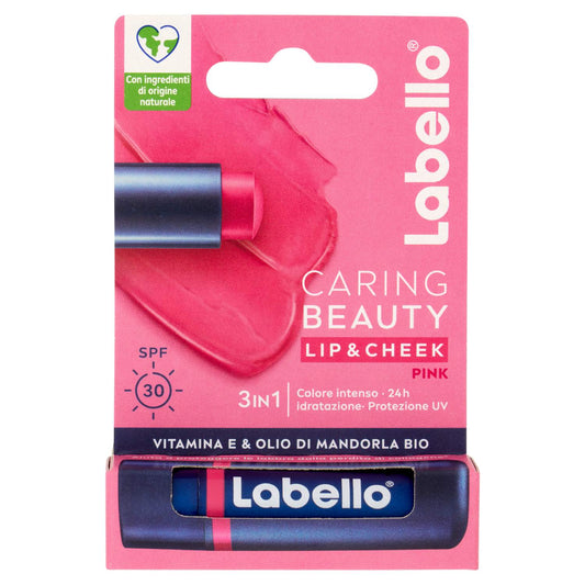 LABELLO CARING BEAUTY LIP & CHEEK 3IN1 SPF30 4,8G PINK