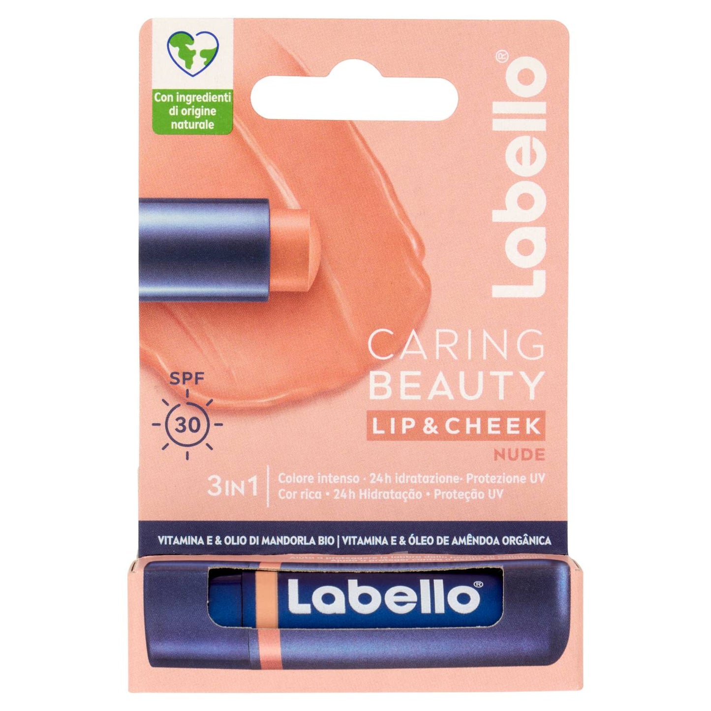 LABELLO CARING BEAUTY LIP & CHEEK 3IN1 SPF30 4,8G NUDE