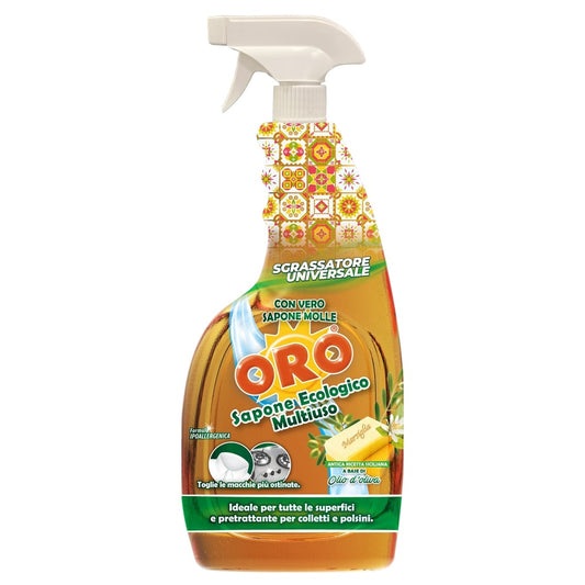 ORO SAPONE ECOLOGICO MULTIUSO SGRASSATORE UNIVERSALE 750ML CON VERO SAPONE MOLLE