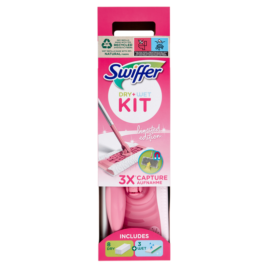 SWIFFER DRY+WET KIT 8 DRY + 3 WET LIMITED EDITION PINK