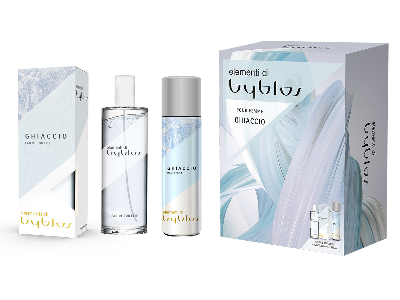 BYBLOS POUR FEMME GHIACCIO CONFEZIONE EDT 150ML+DEO SPRAY 150ML