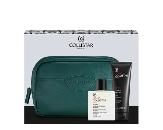 COLLISTAR UOMO CONFEZIONE DOPOBARBA 100ML PELLI SENSIBILI+GEL DOCCIA 100ML + TRAVEL BAG THE BRIDGE