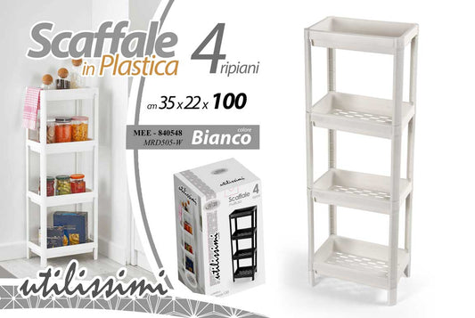 GICOS SCAFFALE IN PLASTICA 3 RIPIANI 35X22X100 BIANCO