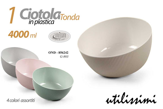 GICOS CIOTOLA TONDA IN PLASTICA 4000ML COLORI ASSORTITI