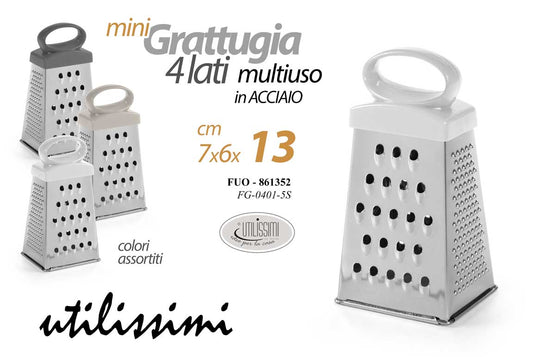 GICOS MINI GRATTUGGIA 4 LATI MULTIUSO IN ACCIAIO CM.7X6X13