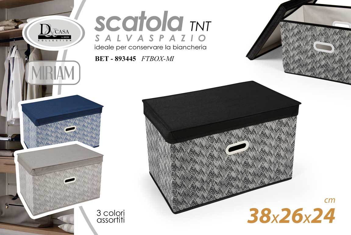 GICOS SCATOLA TNT SALVASPAZIO CM.38X26X24 COLORI ASSORTITI