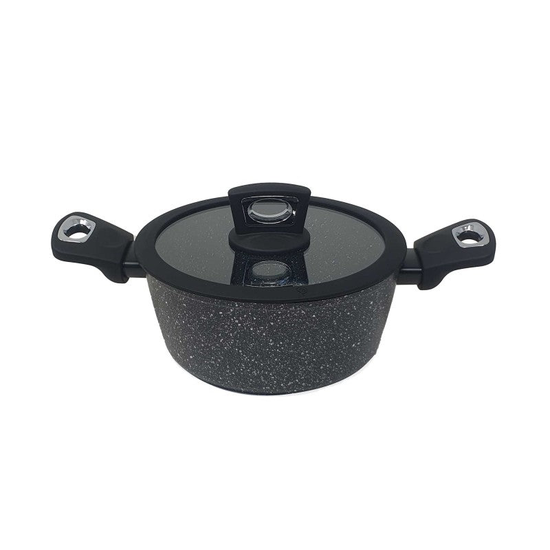 GMD PIETRA LAVICA CASSERUOLA CON COPERCHIO SILICONE 2M CM.24 INDUZIONE