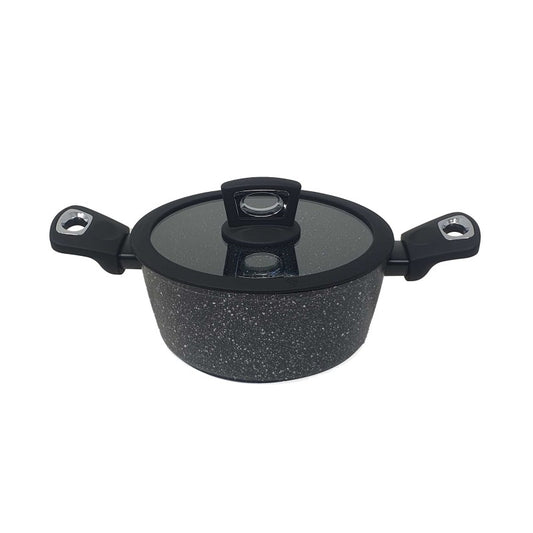 GMD PIETRA LAVICA CASSERUOLA CON COPERCHIO SILICONE 2M CM.24 INDUZIONE