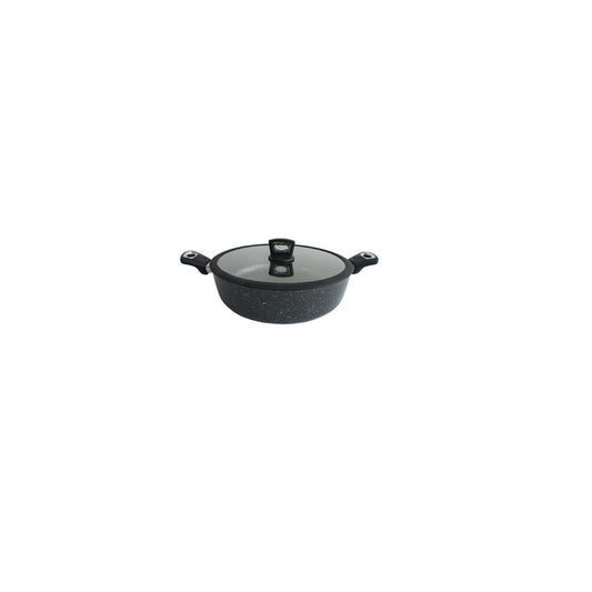 GMD PIETRA LAVICA TEGAME CON COPERCHIO SILICONE 2M CM.24 INDUZIONE
