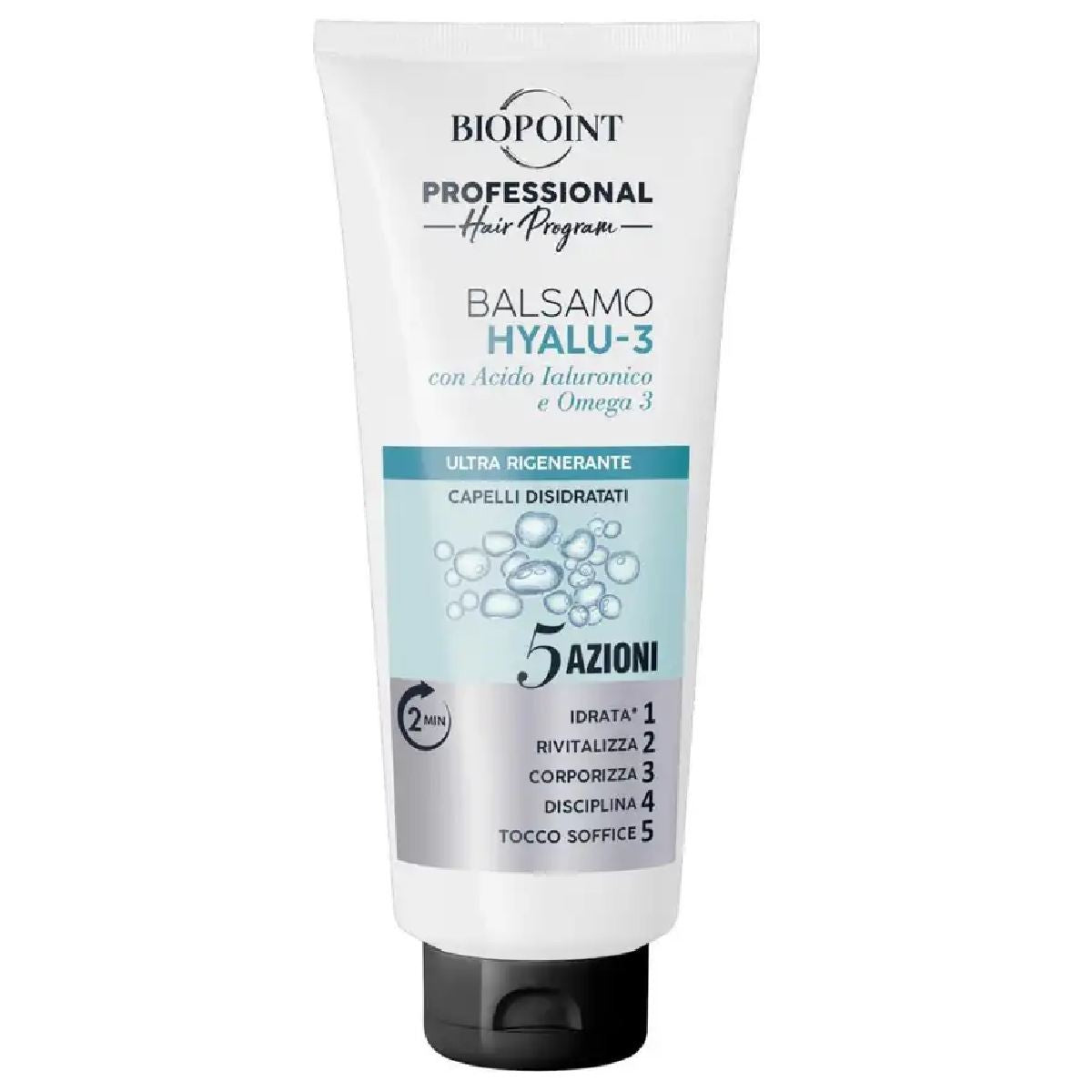 BIOPOINT BALSAMO 350ML HYALU-3 5 AZIONI ULTRA RIGENERANTE CAPELLI DISIDRATATI