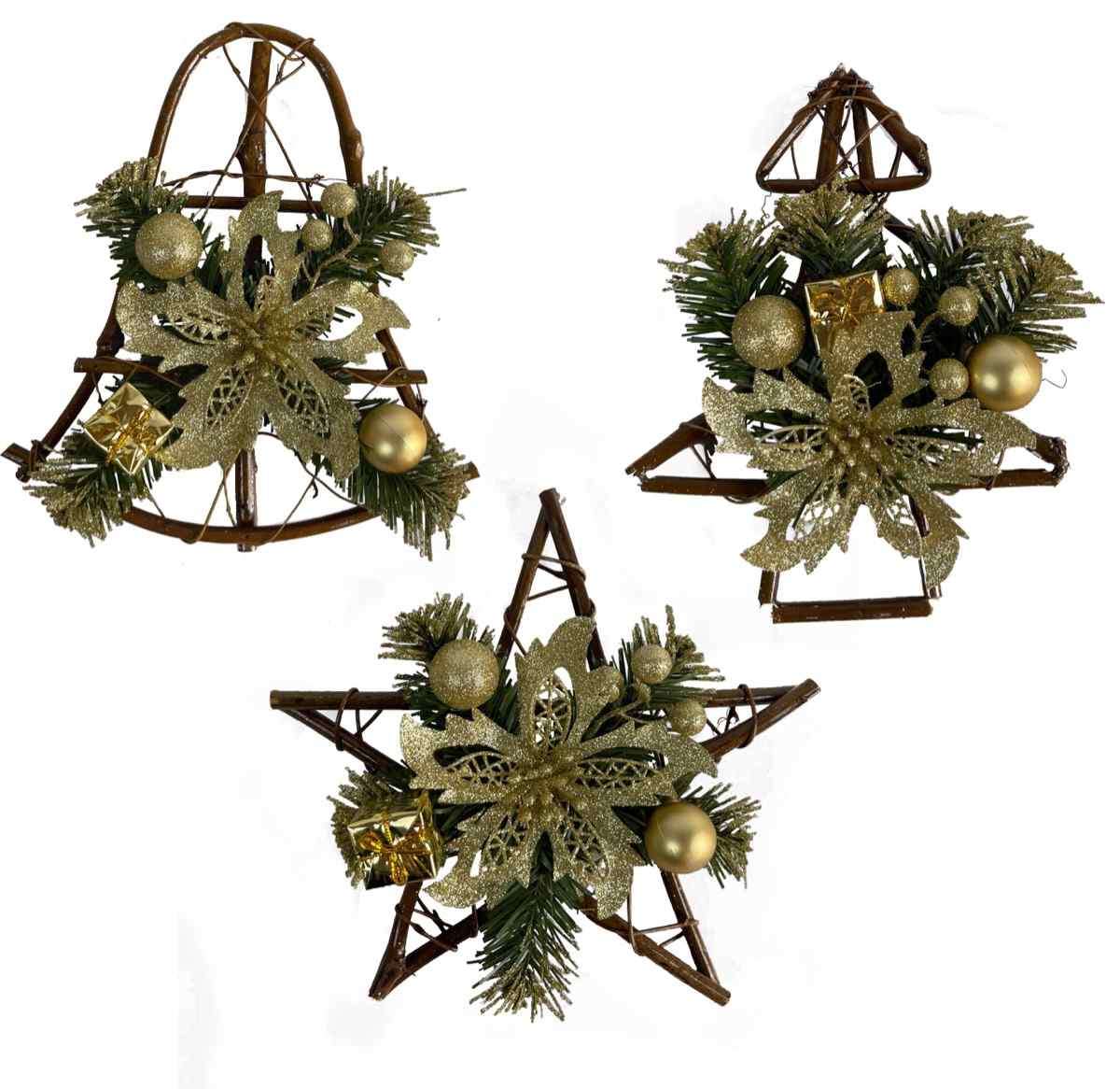 KASAVIVA NATALE GOLD DIETROPORTA DECORATO 1PZ ASSORTITO