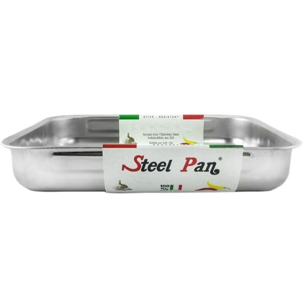 STEEL PAN L.ANTIGRAFFIO TEGLIA QUADRATA CM.36X36 ACCIAIO 18/10