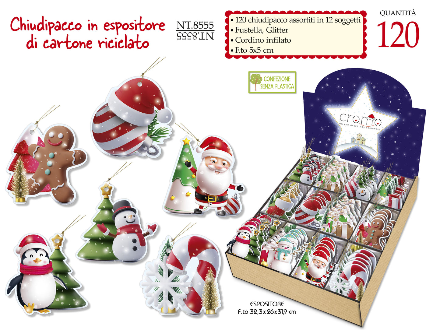 CROMO NB CHIUDIPACCO NATALE 12 SOGGETTI CM.5X5 1PZ NT.8555