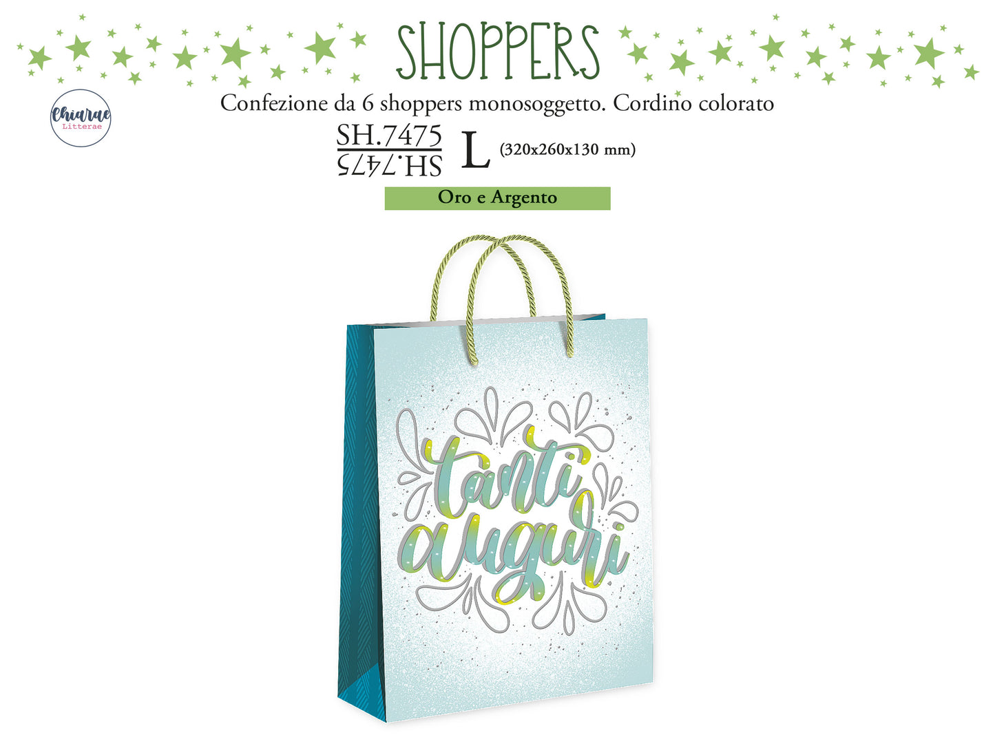 CROMO NB SHOPPER REGALO LETTERING L SH.7475L