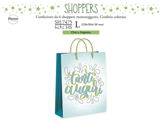 CROMO NB SHOPPER REGALO LETTERING L SH.7475L