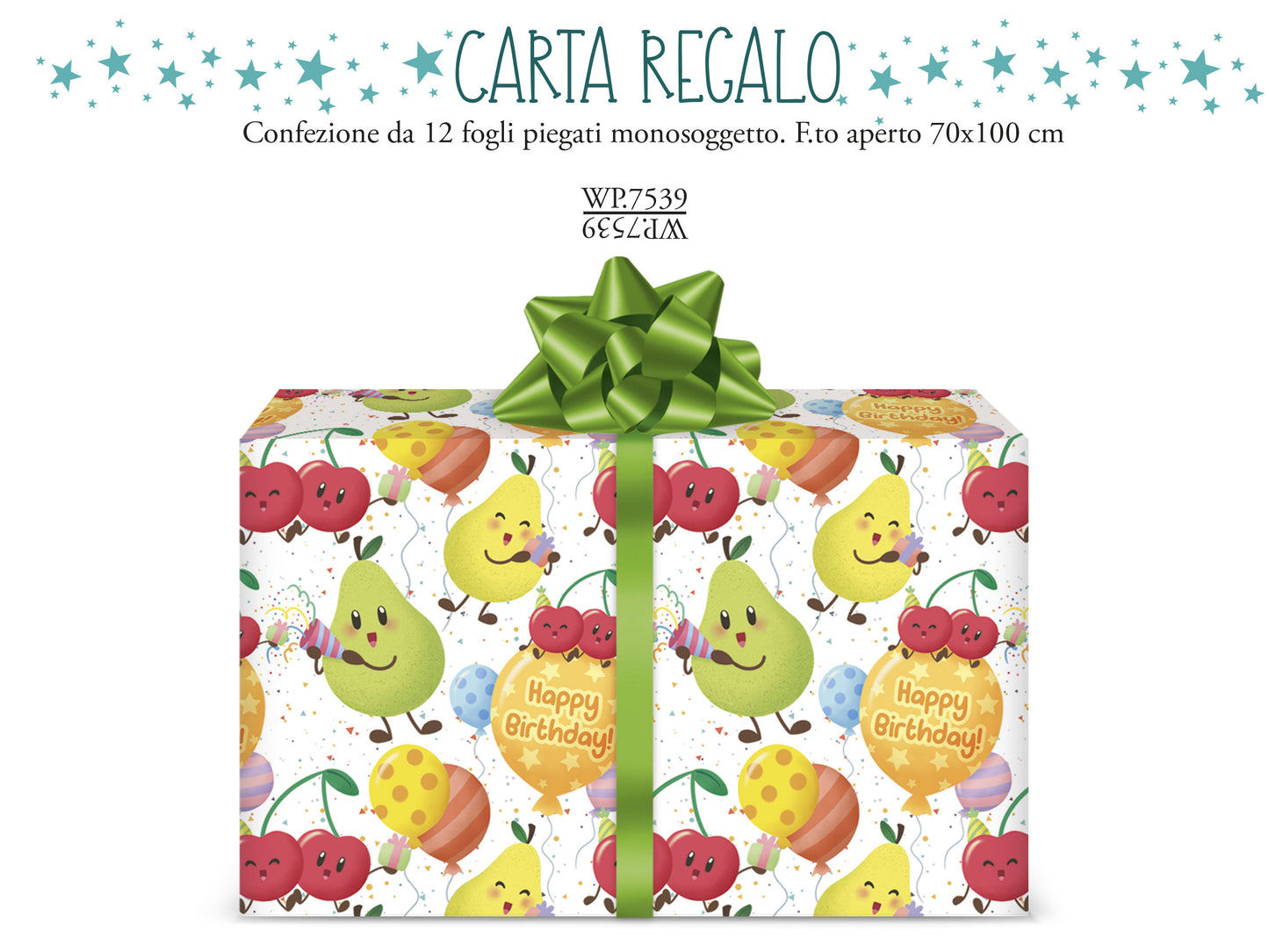 CROMO NB CARTA REGALO PERE E CILIEGIE CM.70X100 WP.7539