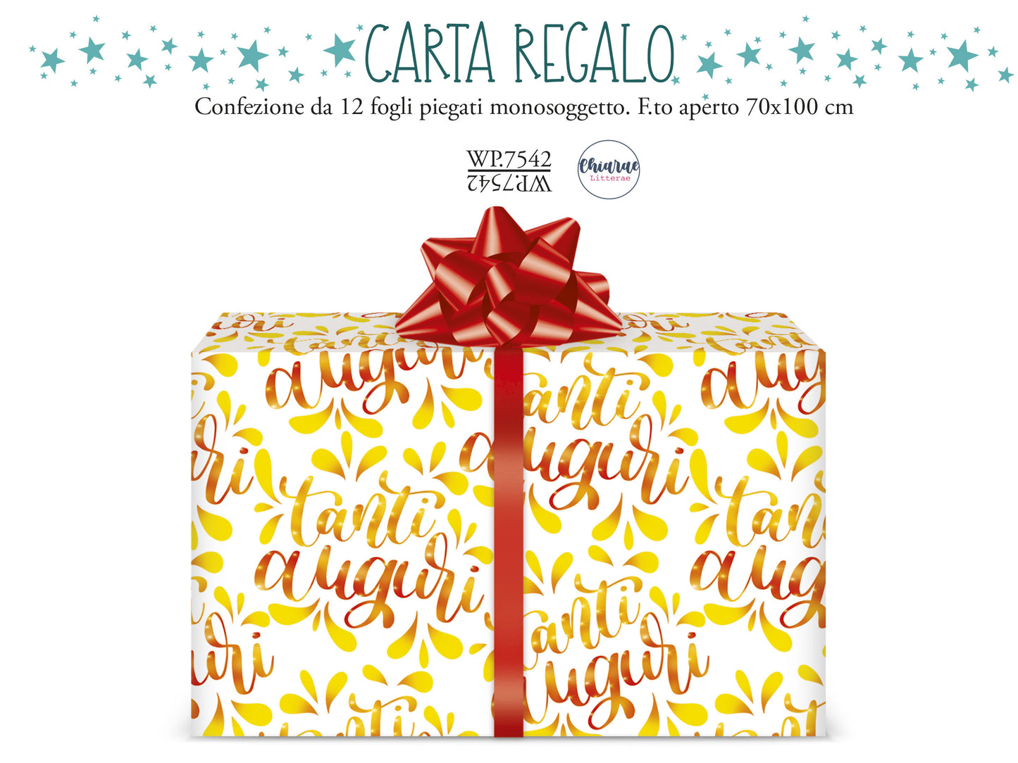 CROMO NB CARTA REGALO LETTERING CM.70X100 WP.7542