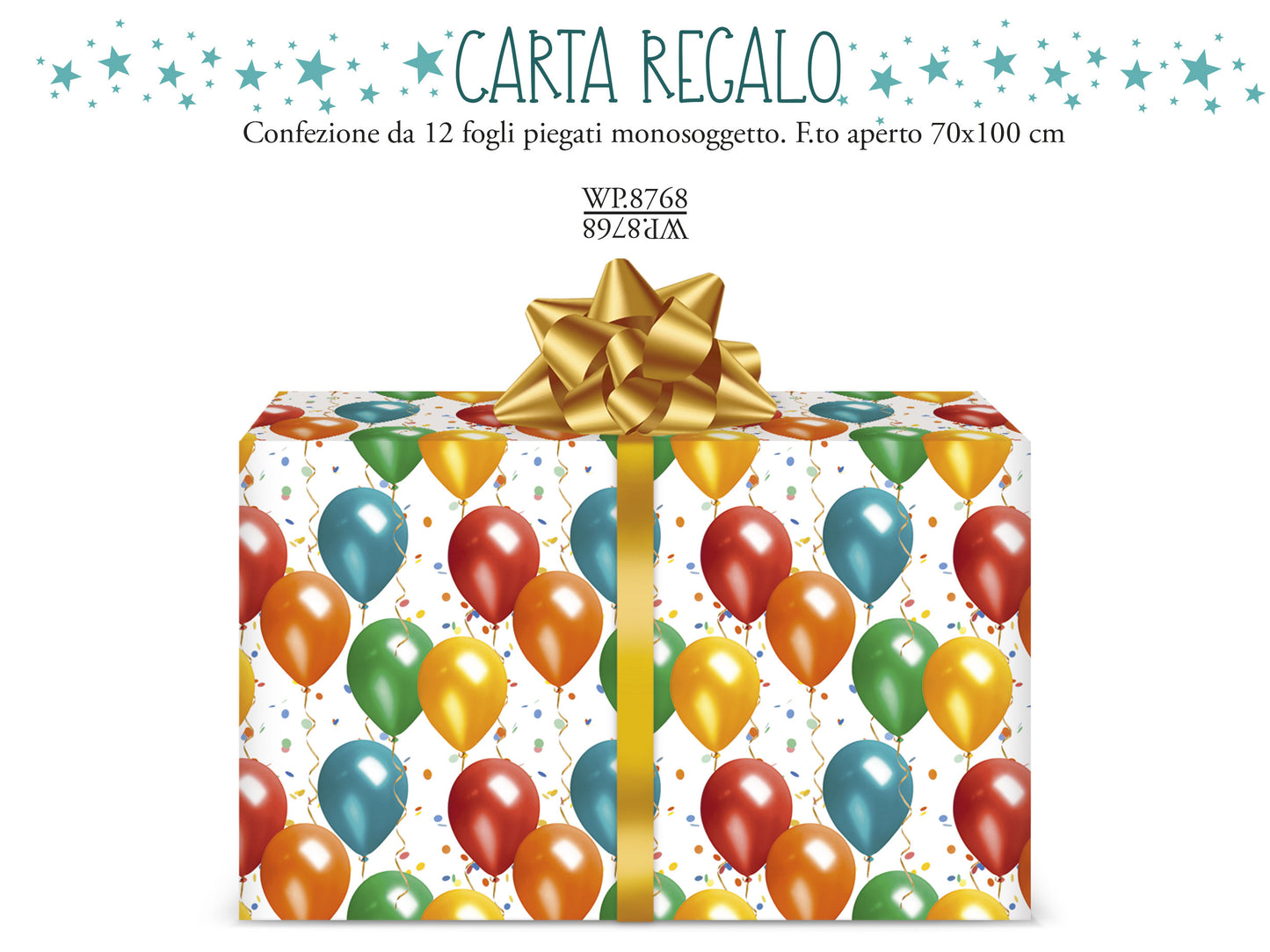 CROMO NB CARTA REGALO PALLONCINI CM.70X100 WP.8768