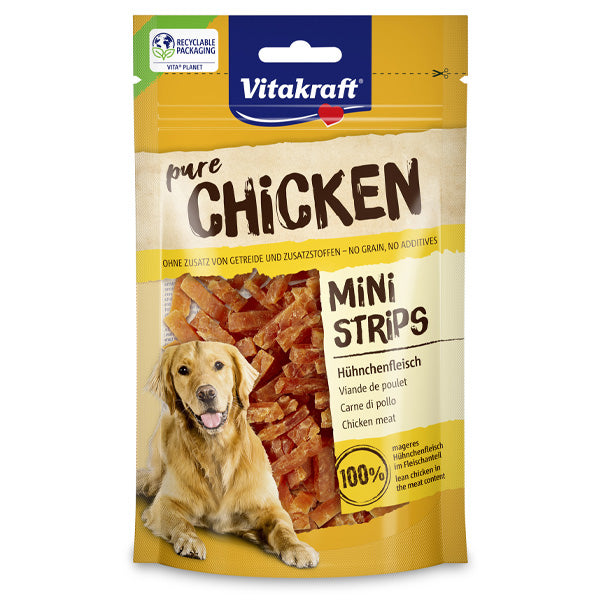 VITAKRAFT PURE CHICKEN MINI STRIPS 80G