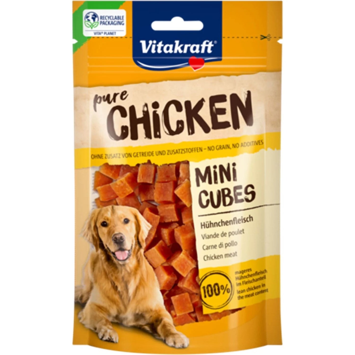 VITAKRAFT PURE CHICKEN MINI CUBES 80G