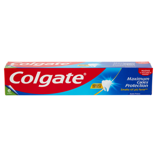 COLGATE DENTIFRICIO 75ML CLASSICO MAXIMUM CAVITY PROTECTION ARRICCHITO CON CALCIO GUSTO FRESCO