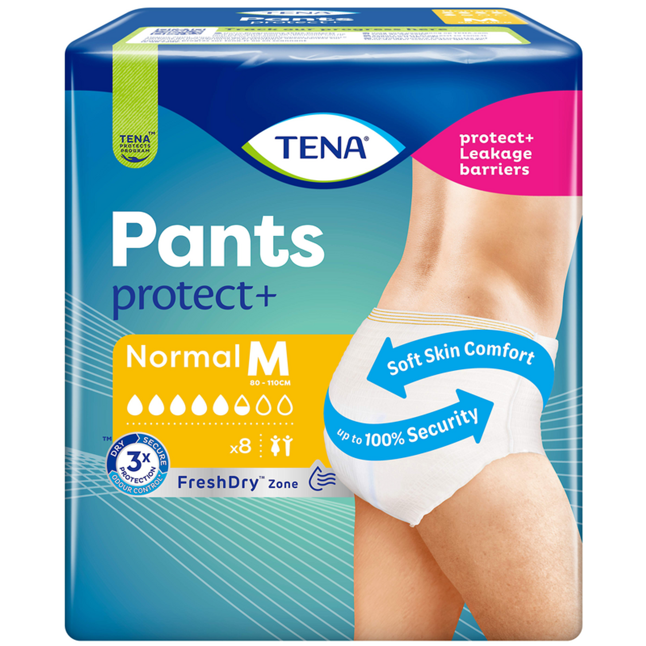 TENA PANTS PROTECT+ NORMAL M X8