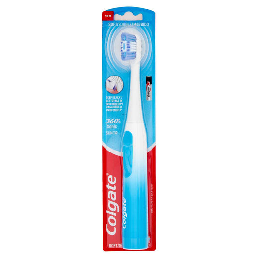 COLGATE SPAZZOLINO ELETTRICO A BATTERIA 360 SONIC SLIM TIP MORBIDO