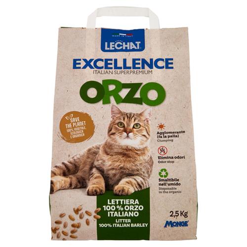 LECHAT EXCELLENCE LETTIERA NATURALE PER GATTI 100% ORZO ITALIANO 2,5KG