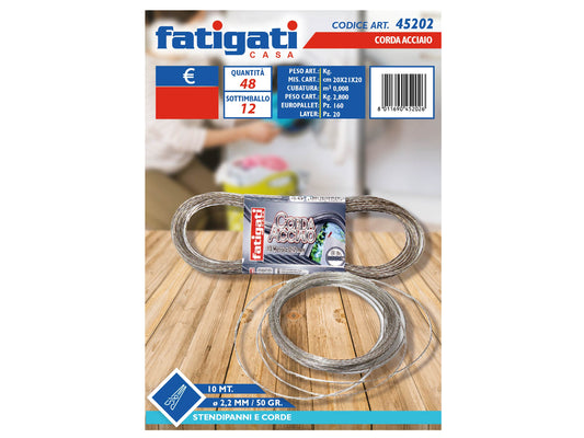 FATIGATI CASA CORDA BUCATO ACCIAIO 10MT