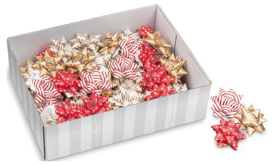 BRIZZOLARI STELLE NASTRO ECO CARTA 15MM 1PZ RIGHE E POIS COLORI ASSORTITI