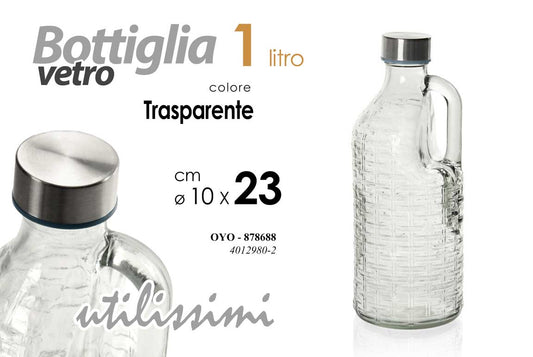 GICOS BOTTIGLIA VETRO 1L CM.10X23 TRASPARENTE